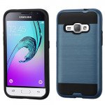 Wholesale Samsung Galaxy J1 (2016) / Amp 2 / Express 3 / Galaxy Luna Armor Hybrid Case (Navy Blue)